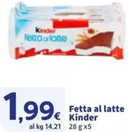 Sigma Fetta al latte Kinder offerta
