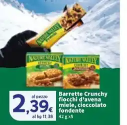 Sigma Barrette Crunchy fiocchi d'avena miele, cioccolato fondente offerta