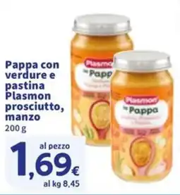 Sigma Pappa con verdure e pastina Plasmon prosciutto, manzo offerta