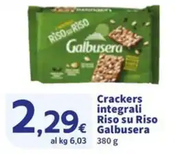 Sigma Crackers integrali Riso su Riso Galbusera offerta