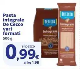 Sigma Pasta integrale De Cecco offerta