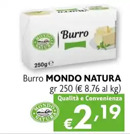 Eurospesa Burro MONDO NATURA offerta