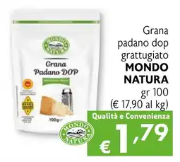 Eurospesa Grana padano dop grattugiato MONDO NATURA offerta