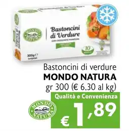 Eurospesa Bastoncini di verdure MONDO NATURA offerta