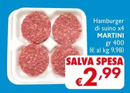 Eurospesa Hamburger di suino MARTINI offerta