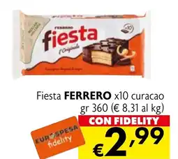 Eurospesa Fiesta FERRERO x10 curacao offerta