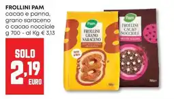 Panorama FROLLINI PAM cacao e panna, grano saraceno o cacao nocciole offerta