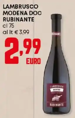 Panorama Lambrusco modena DOC RUBINANTE offerta