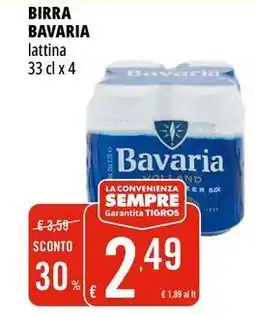 Tigros Birra bavaria lattina offerta