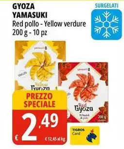 Tigros Gyoza yamasuki red pollo, yellow verdure offerta