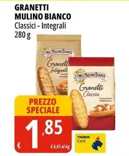 Tigros Granetti mulino bianco classici, integrali offerta