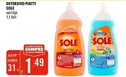 Tigros Detersivo piatti SOLE offerta