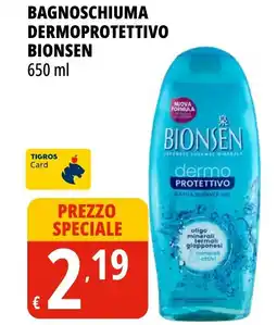 Tigros Bagnoschiuma dermoprotettivo BIONSEN offerta
