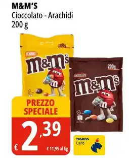 Tigros M&m's cioccolato, arachidi offerta