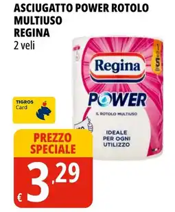 Tigros Asciugatto power rotolo multiuso REGINA offerta