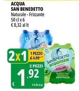 Tigros Acqua san benedetto naturale, frizzante offerta