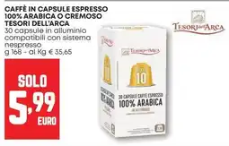 Pam Caffè in capsule espresso 100% arabica o cremoso TESORI DELL'ARCA offerta