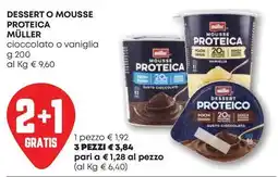Pam Dessert o mousse proteica MÜLLER offerta