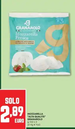 Pam Mozzarella "alta qualità" GRANAROLO offerta