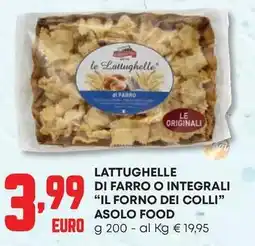 Pam Lattughelle di farro o integrali il forno dei colli asolo food offerta