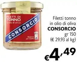 Eurospesa Filetti tonno in olio di oliva CONSORCIO offerta