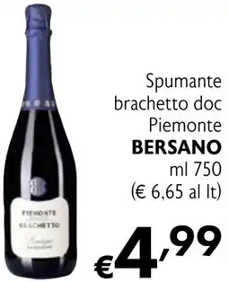 Eurospesa Spumante brachetto doc Piemonte BERSANO offerta