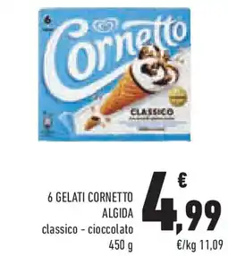 Conad Superstore 6 gelati cornetto algida classicp, cioccolato offerta
