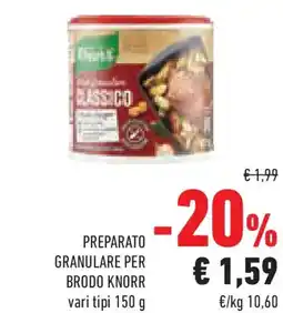 Conad Superstore Preparato granulare per brodo KNORR offerta