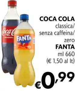 Eurospesa COCA COLA classica/ senza caffeina/ zero FANTA offerta