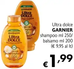 Eurospesa Ultra dolce GARNIER shampoo/ balsamo offerta