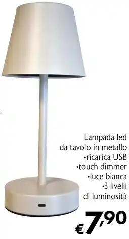 Eurospesa Lampada led da tavolo in metallo offerta