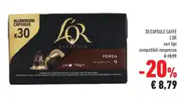 Conad Superstore 30 capsule caffè l'or, compatibili nespresso offerta