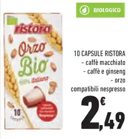Conad Superstore 10 capsule ristora caffè macchiato offerta