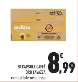 Conad Superstore 30 capsule caffè oro lavazza compatibile nespresso offerta