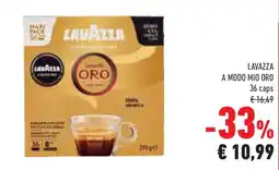 Conad Superstore Lavazza a modo mio oro 36 caps offerta