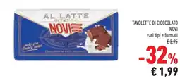Conad Superstore Tavolette di cioccolato NOVI offerta