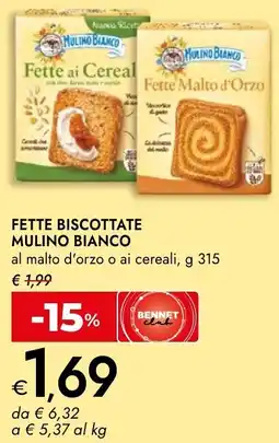 Bennet Fette biscottate MULINO BIANCO offerta