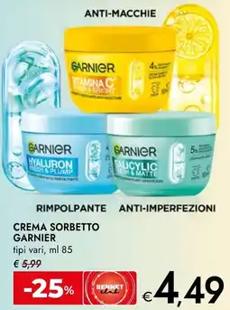 Bennet Crema sorbetto GARNIER offerta