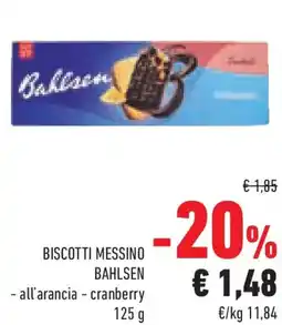 Conad Superstore Biscotti messino bahlsen all'arancia, cranberry offerta