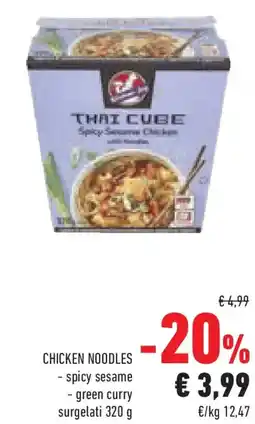 Conad Superstore Chicken noodles spicy sesame, green curry offerta