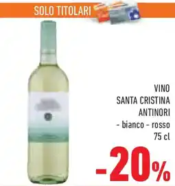 Conad Superstore Vino santa cristina antinori bianco, rosso offerta