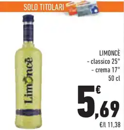 Conad Superstore LIMONCÈ classico 25°, crema 17° offerta