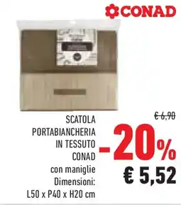 Conad Superstore Scatola portabiancheria in tessuto CONAD offerta