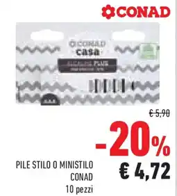 Conad Superstore Pile stilo o ministilo CONAD offerta