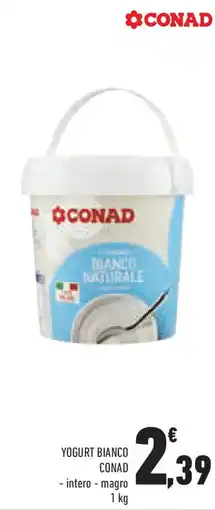 Conad Superstore Yogurt bianco conad intero, magro offerta