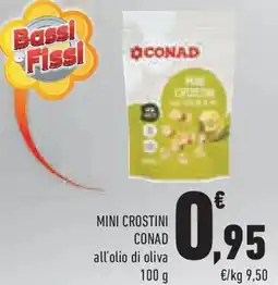 Conad Superstore Mini crostini conad all'olio di oliva offerta