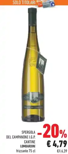 Conad Superstore Spergola del campanone i.g.p. cantine lombardini frizzante offerta