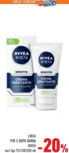 Conad Superstore Linea pre e dopo barba NIVEA offerta