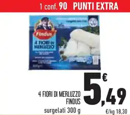 Conad Superstore 4 fiori di merluzzo FINDUS offerta