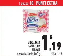 Conad Superstore Mozzarella santa lucia galbani senza lattosio offerta